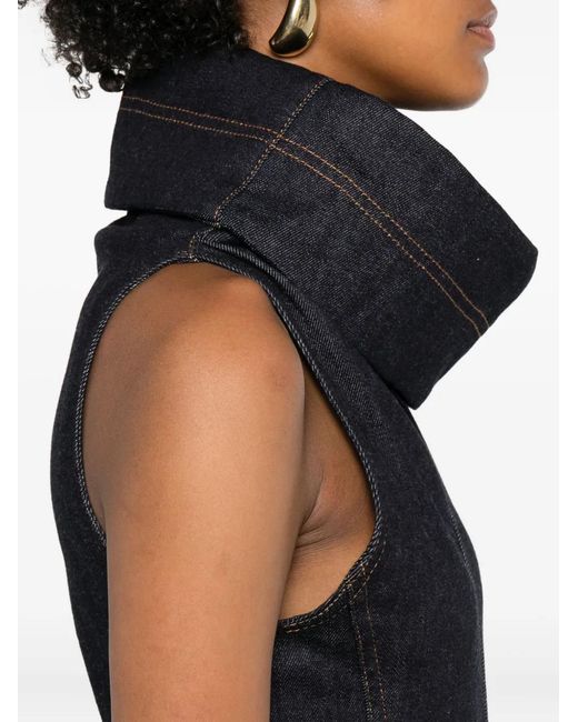 Jacquemus Mouwloos Een Lijnjurk in het Black