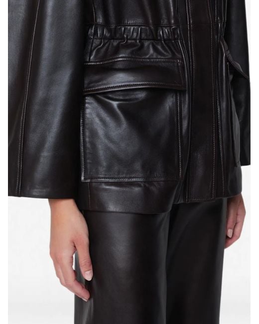 Nour Hammour Black Quai Drawstring-Waist Jacket