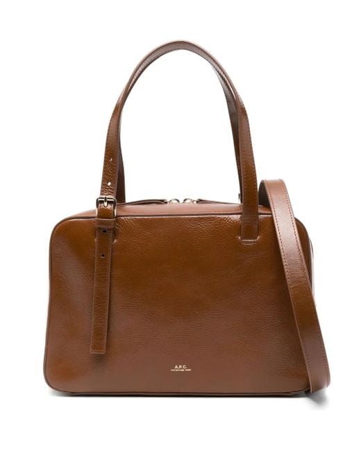 Sac Porté Épaule En Cuir À Boucle A.P.C. en coloris Brown