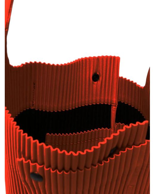 Homme Plissé Issey Miyake Orange Schultertasche im Utility-Look