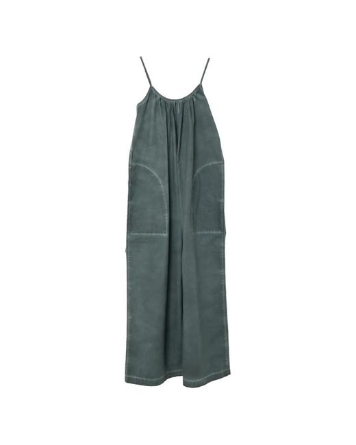 Uma Wang Green Paul Spaghetti-Strap Jumpsuit
