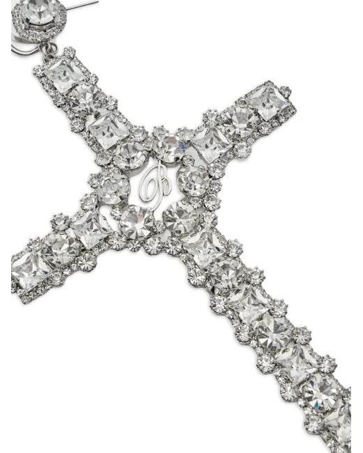 Blumarine White Cross Earring