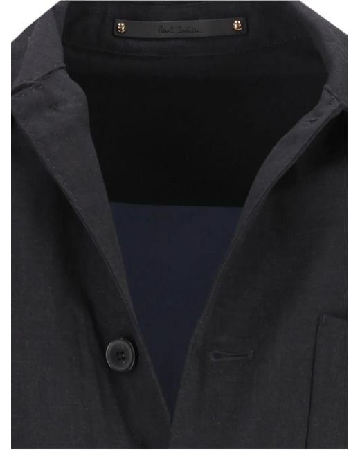 Paul Smith Black Single-Breasted Wool Jacket for men