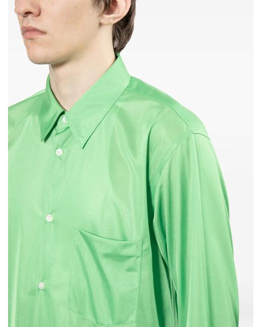 Comme des Garçons Green Long-Sleeve Shirt for men
