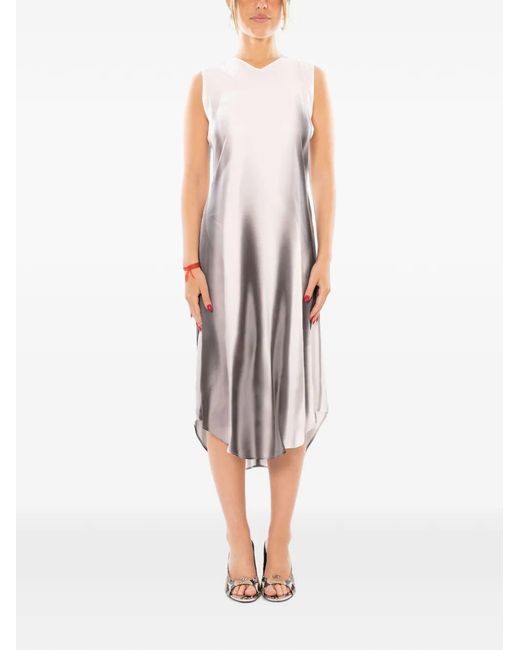 DIESEL White D-Tavy Graphic-Print Midi Dress
