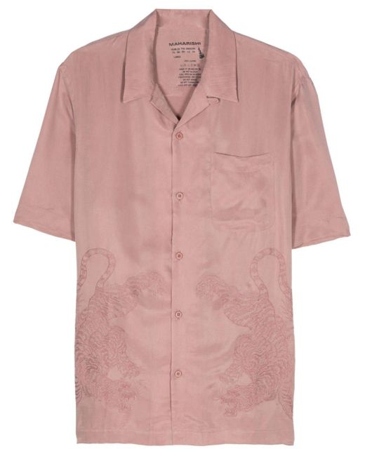 メンズ Maharishi Take Tora Summer Shirt Pink