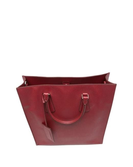 Prada Red Adjustable-Strap Tote Bag for men
