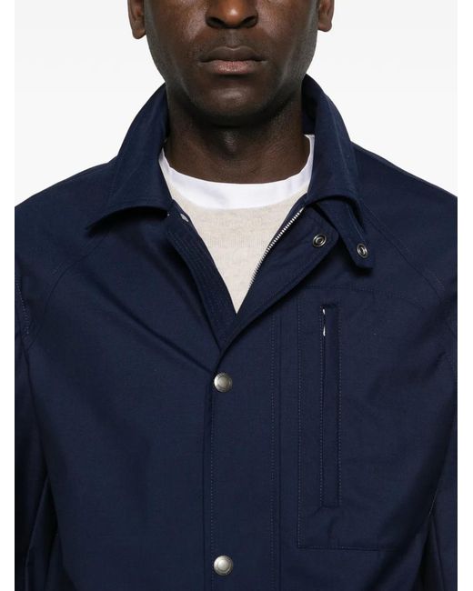 Brunello Cucinelli Blue Flap-Pockets Jacket for men