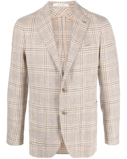 Tagliatore Sakko Mit Karomuster in Natural für Herren