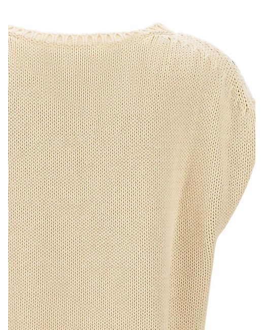 Kangra White Sequin-Embellished Patchwork Sweater