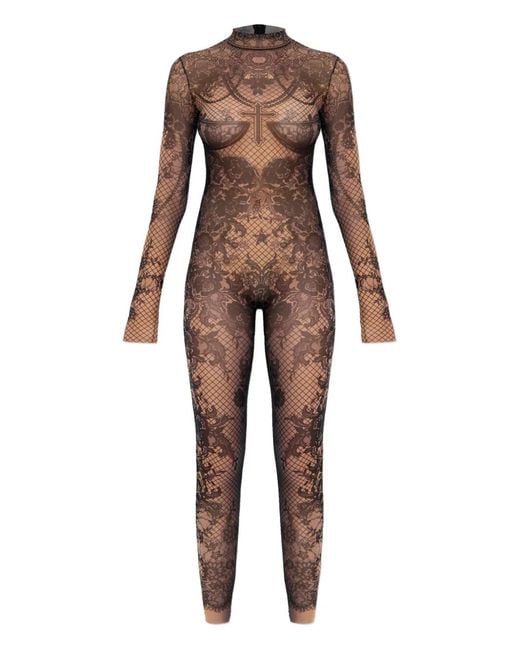 DSquared² Black Tattoo-Print Jumpsuit