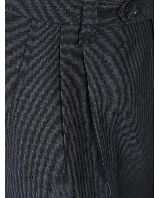 mfpen Blue Pleated Classic Trousers for men