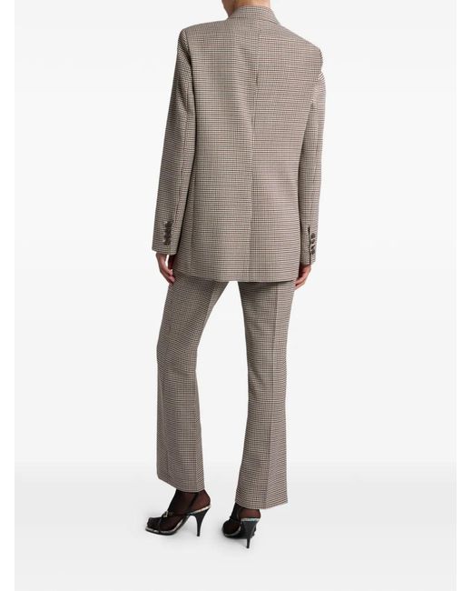 Etro Gray Blazer Croisé À Carreaux Vichy