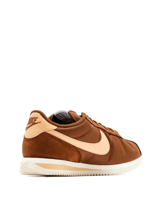Nike Brown Cortez Logo-Patch Sneakers
