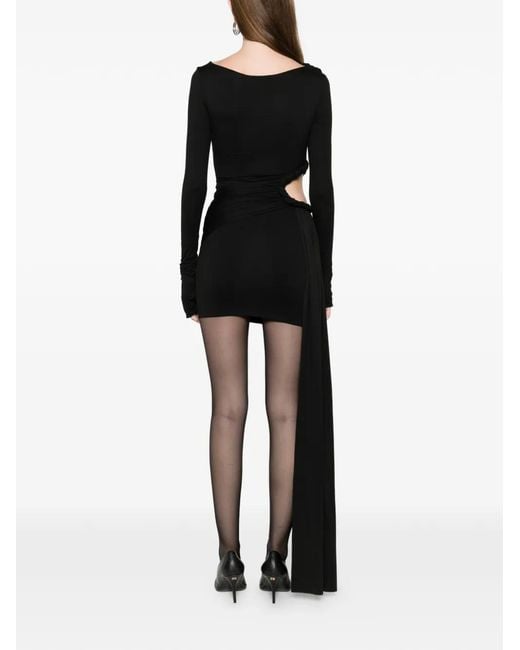 Axel 113 Black Tyla Cut-Out Draped Mini Dress