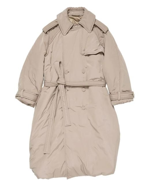 Acne Natural Technical Belted-Padded Trench Coat for men