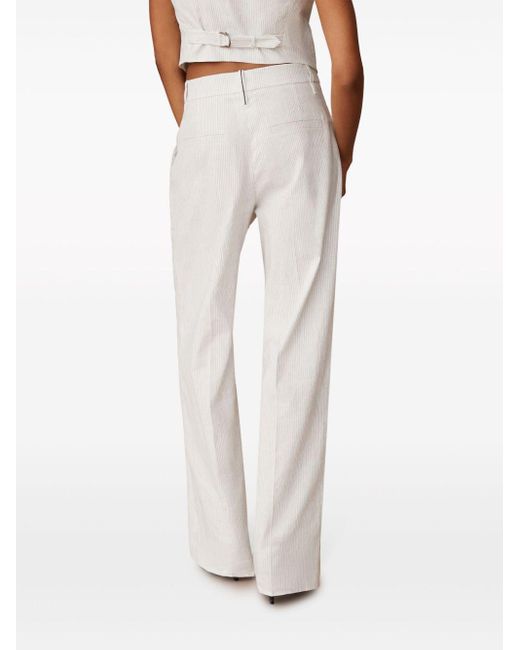 Pantalon à fines rayures Brunello Cucinelli en coloris White