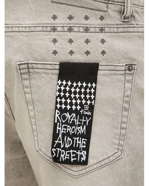 Ksubi Natural Embroidered-Patch Jeans for men