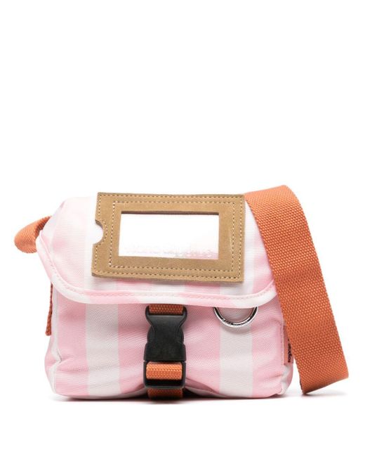 Acne Pink Striped Shoulder Bag