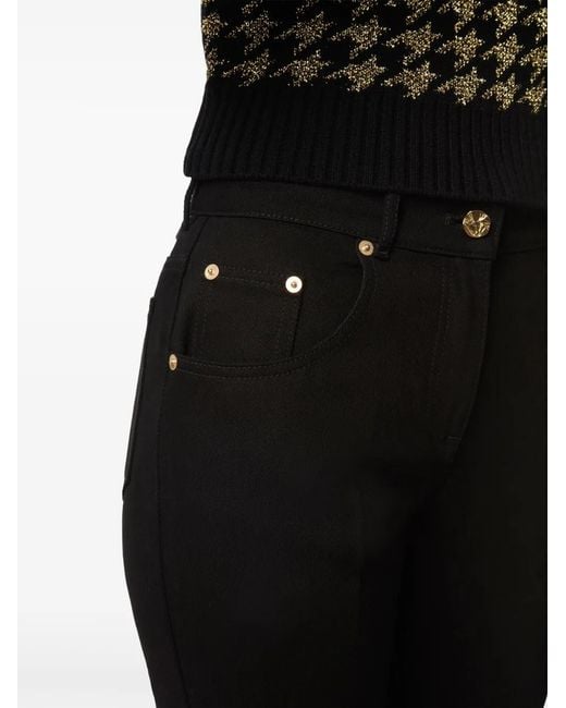 Nina Ricci Black Mid-Rise Cotton Slim-Fit Jeans