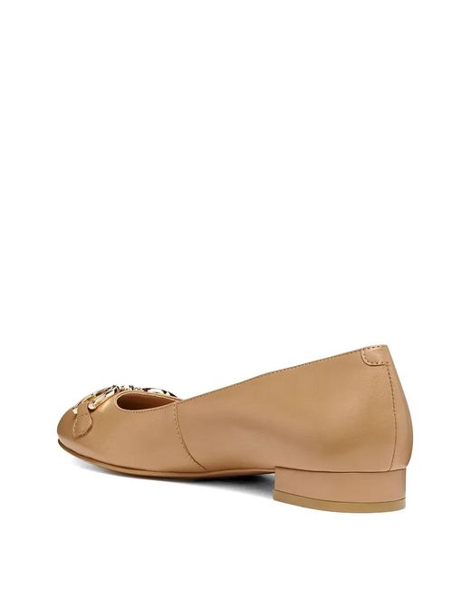 Geox Natural Virnilisa B Buckle Ballet Flats