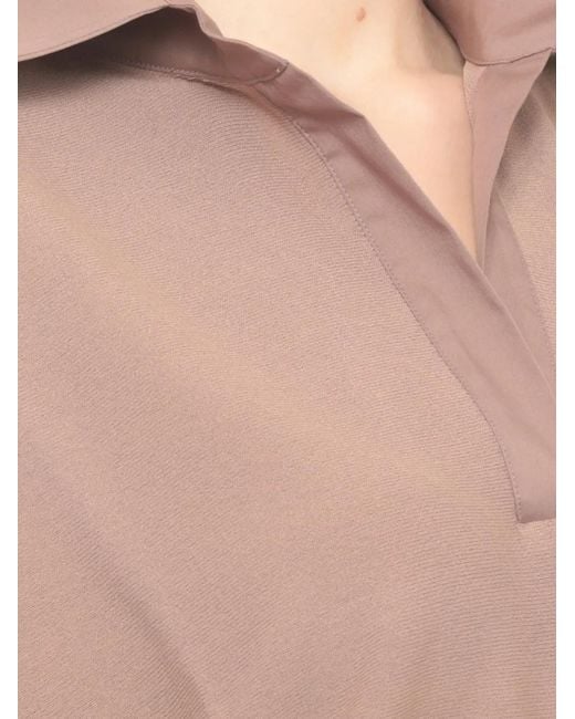 D.exterior Natural Short Sleeve Polo Shirt