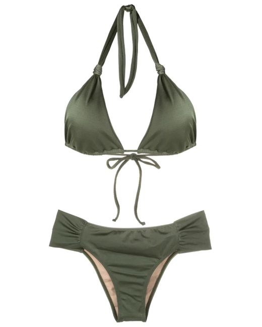 Set Bikini Con Dettaglio A Nodo di Brigitte Bardot in Green