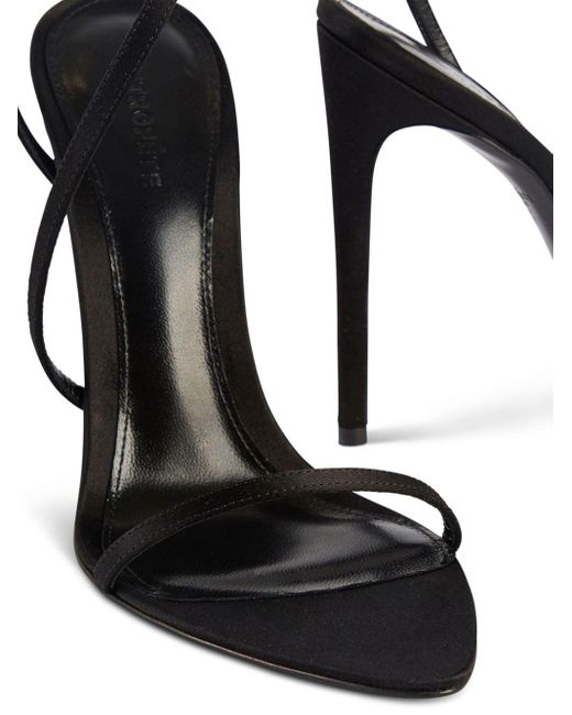 Sandales Naomi 110 mm en cuir retroféte en coloris Black