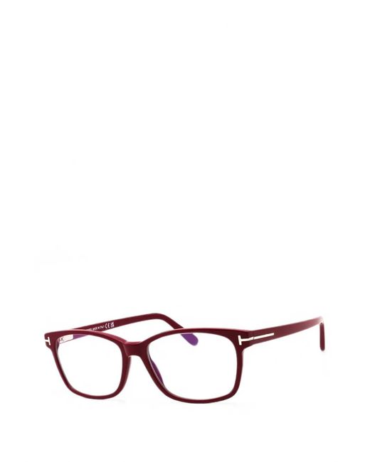 Tom Ford Pink Rectangle-Frame Glasses