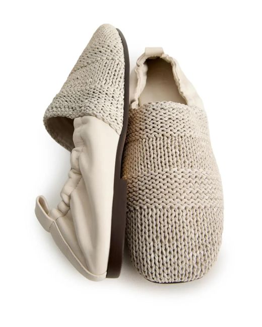 12 STOREEZ White Interwoven Leather Loafers