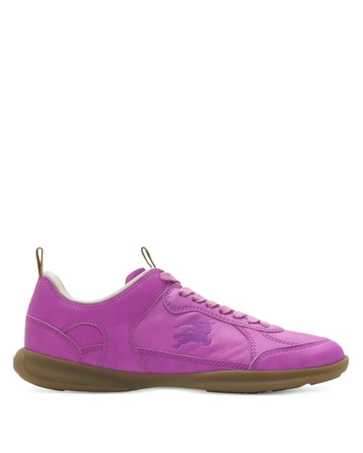 Burberry Purple Leather Matrix Sneakers for men