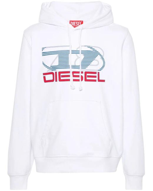メンズ DIESEL S-ginn-hood パーカー White