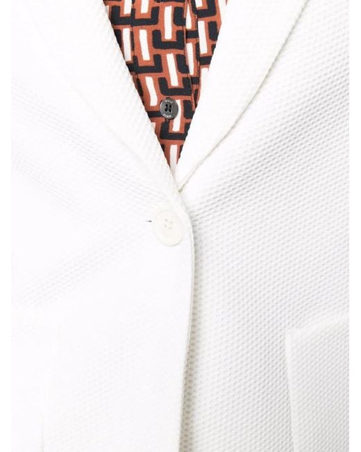 Seventy White Textured-Finish Blazer