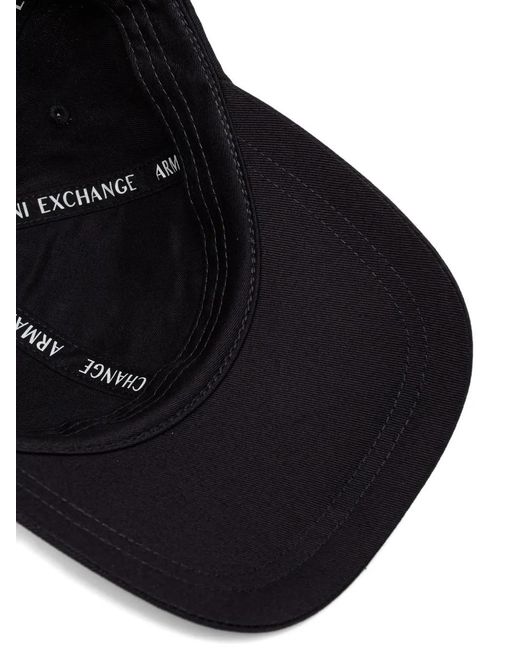 ARMANI EXCHANGE Blue Logo-Patch Baseball Cap for men