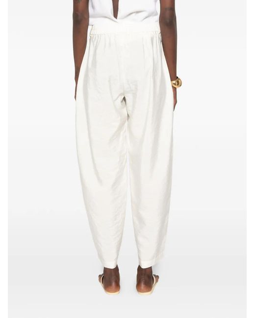 Cordera White Buttoned Trousers