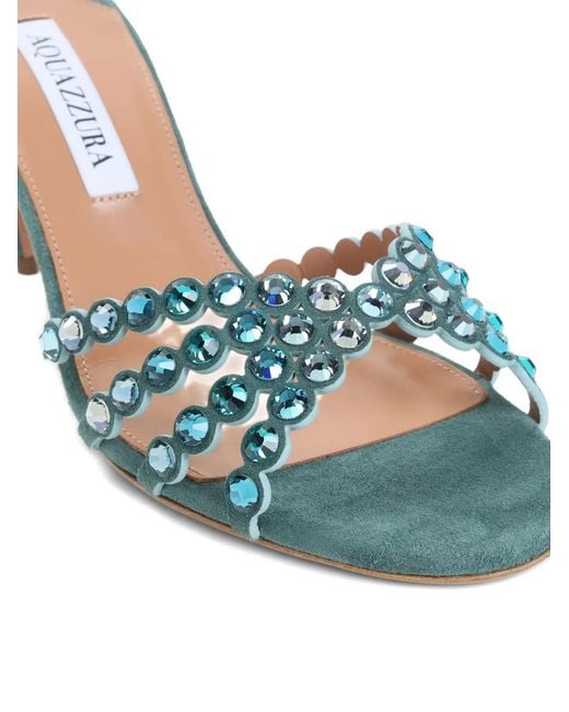 Aquazzura Metallic 75mm Tequila Mules