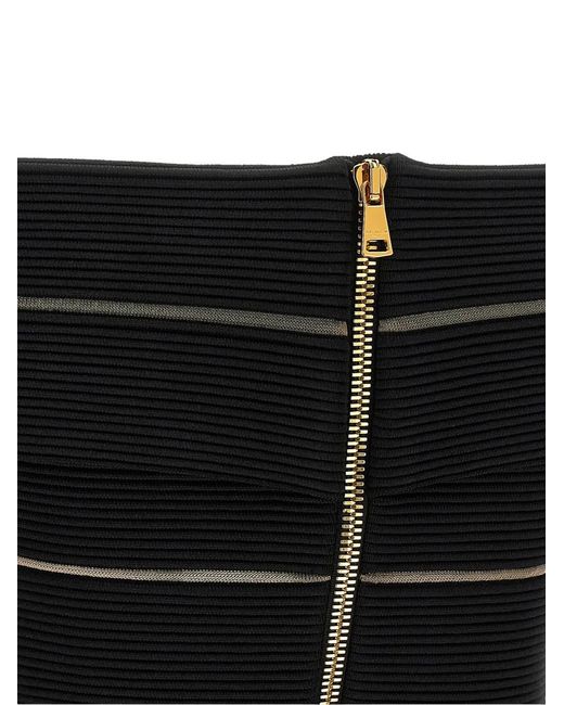 Balmain Black Off-The-Shoulder Top