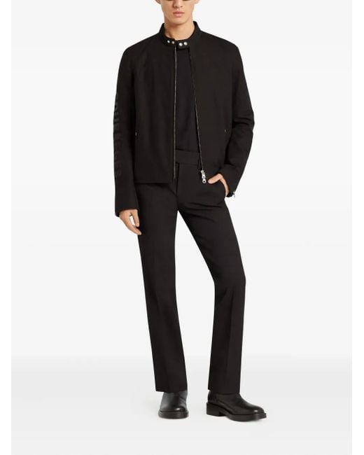 Courreges Black Zip-Up Bomber Jacket for men