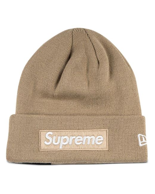 Supreme Natural X New Era Box Beanie mit Logo-Patch