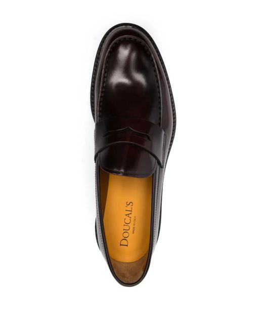 Doucal's Red Horse Penny Loafers for men