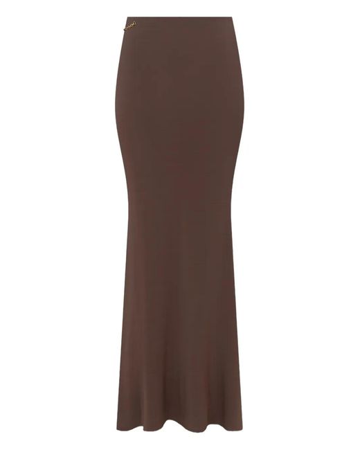 Amiri Brown Chain Maxi Skirt