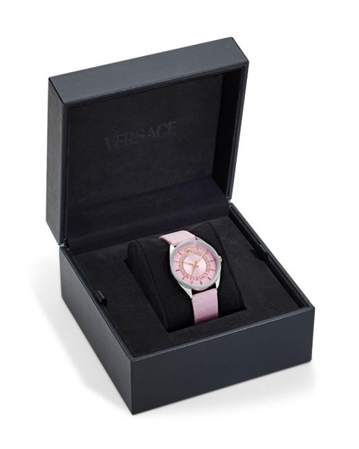 Versace V-circle 36mm Horloge in het Pink