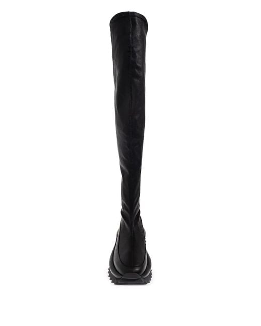 Vic Matié Black Knee-High Stretch Boots