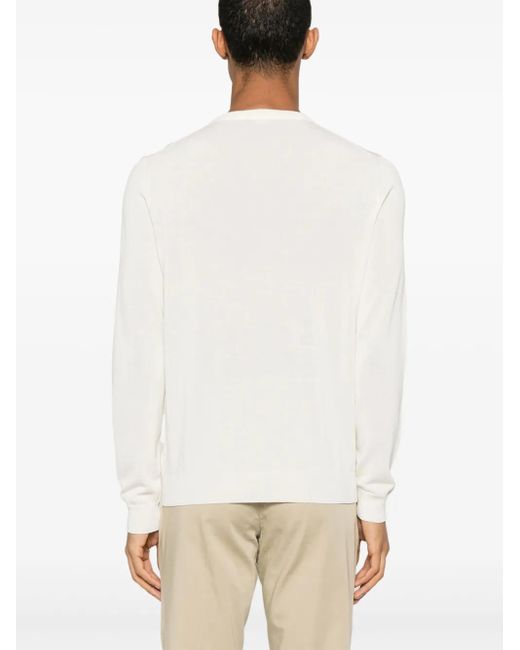 Pull En Coton Zanone pour homme en coloris White