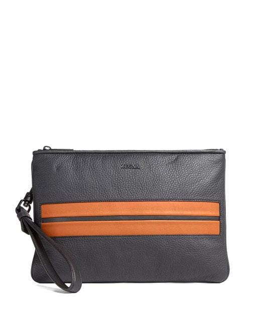 Zegna Klassische Clutch in Gray für Herren
