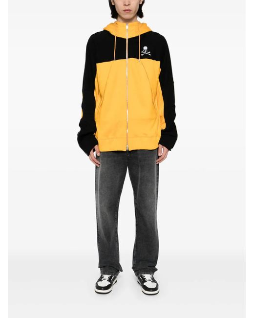 MASTERMIND WORLD Orange Zip-Up Hoodie for men