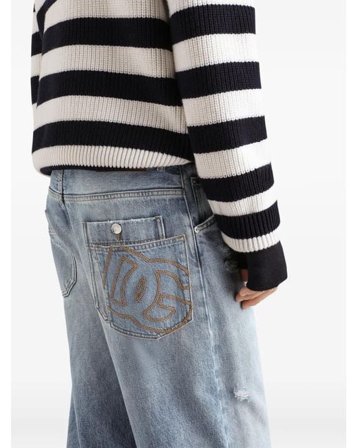 Dolce & Gabbana Blue Denim Trousers for men