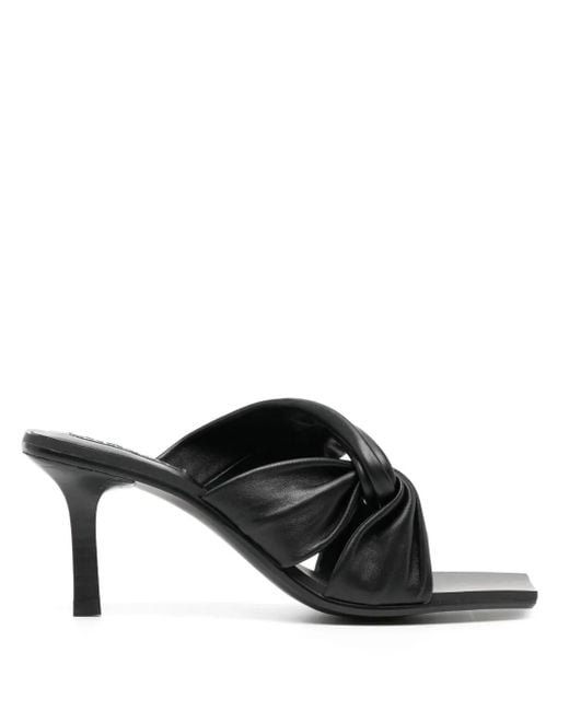 Senso Black Mila 80Mm Leather Mules