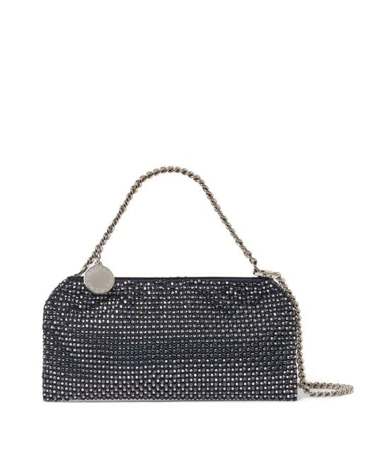 Stella McCartney Blue Crystal-Embellished Chain-Link Clutch Bag