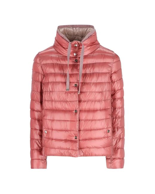 Herno Red High-Neck Padded Jacket